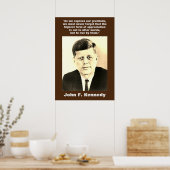 Poster Sepia JFK John F. Kennedy Citation Motivationnelle (Cuisine)