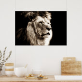 Poster Sepia Lion (Cuisine)