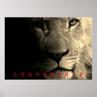 Poster Sepia Motivation Leadership Roi Lion