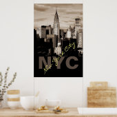 Poster Sepia New York City (Cuisine)
