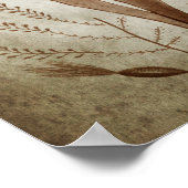 Poster Sepia Seaweed Botanical Imprimer no 2 Lake House A (Coin)