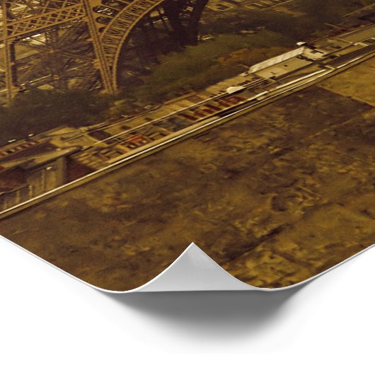 Poster sépia tour eiffel (Coin)