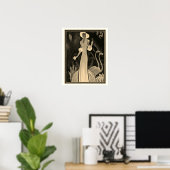 Poster Sepia Tropical Art Deco Print-William P. Welsh (Bureau à domicile)