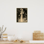 Poster Sepia Tropical Art Deco Print-William P. Welsh (Cuisine)