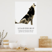 Poster Sepia White Inspiration Leadership Wolf (Cuisine)