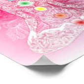 Poster Sept Chakras Dame rose (Coin)