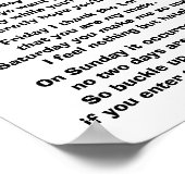 POSTER SEPT JOURS DE POÈME DE MARIAGE (Coin)