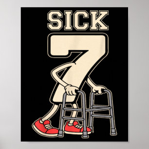 Poster Sept Malade Mème 67 Drôle Malade 7 Sept Avec Un Ch