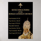 Poster Sept papes syriens de l'Église catholique romaine (Devant)