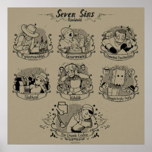 Poster Sept Péchés De RimWorld
