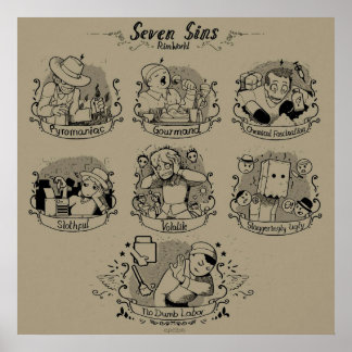 Poster Sept Péchés De RimWorld