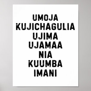 Poster Sept Principes De Kwanzaa Happy Kwanzaa 5
