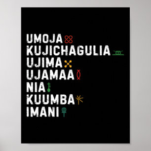 Poster Sept Principes De Kwanzaa Happy Kwanzaa 8