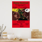 Poster SEPT PRINCIPES DE L'affiche KWANZAA (Cuisine)