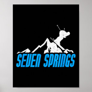 Poster Sept Sources Ski Snowboard France Resort Di