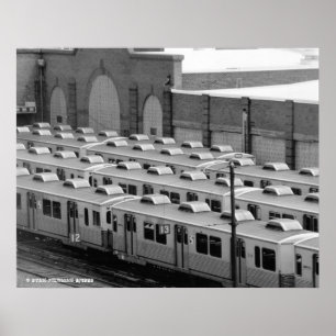 Poster Septa Transit M-3 Market Frankford Blue Line Cars