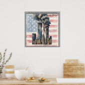 Poster September 11 Twin Towers Memorial Wall Art  (Cuisine)