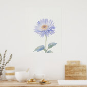 Poster Septembre Aster Birth Flower (Cuisine)