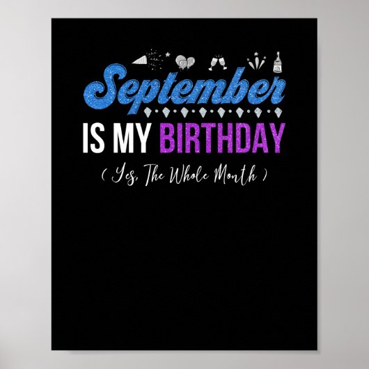 Poster Septembre Est Mon Anniversaire Le Mois Entier Janv (Devant)