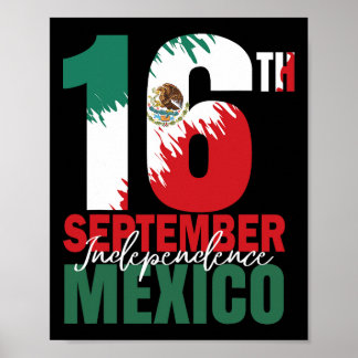 Poster Septembre Fête de l'Indépendance Mexicaine Chemise