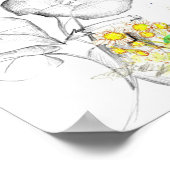 Poster Septembre Fleur de naissance Langue des fleurs (Coin)