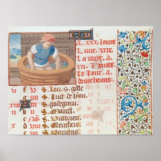 Poster Septembre : Trampling Grapes (Devant)