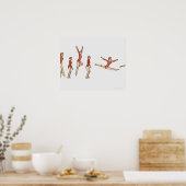 Poster Séquence d'illustrations montrant la gymnaste fémi (Cuisine)