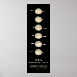 Poster Séquence photo des 4 lunes de Saturne