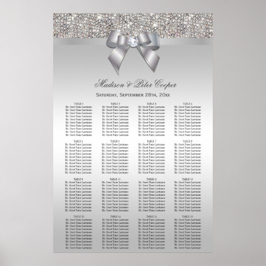 Poster Séquins d'argent et Mariage d'arc (Devant)