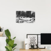 Poster Sequoia National Park Snow Scene in Village (Bureau à domicile)