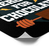 Poster Sera Exercice Pour Chocolat Funny Gym Exercice (Coin)