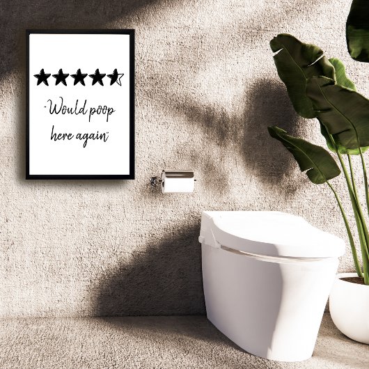 Poster Serait Poop ici encore drôle salle de bain