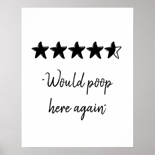 Poster Serait Poop ici encore drôle salle de bain (Devant)