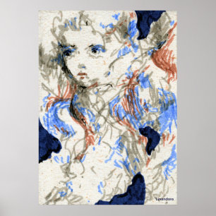 Poster Seraph Ink Pen Drawing