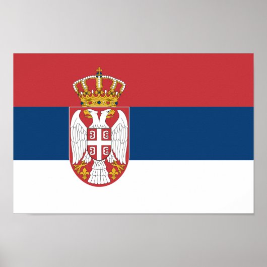 Poster Serbia Flag (Devant)