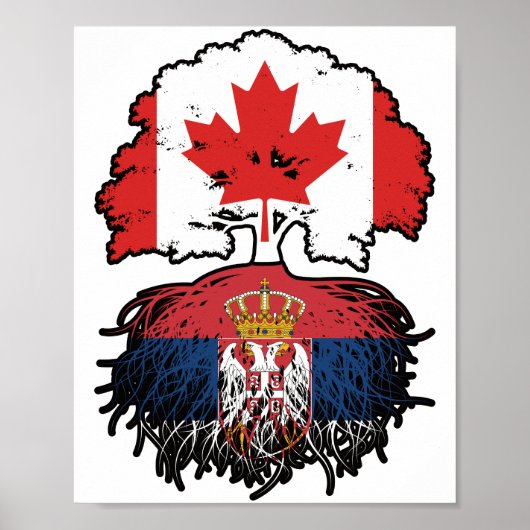 Poster Serbia Serbian Canadian Canada (Devant)