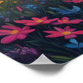 Poster Serenade couché de soleil, fleurs dans la lumière (Coin)