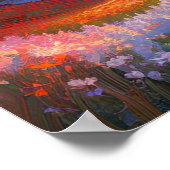 Poster Serenade Crimson sur le lac Mountain (Coin)