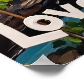 Poster Sérénade de cascade : Flux acoustique de l'ours (Coin)