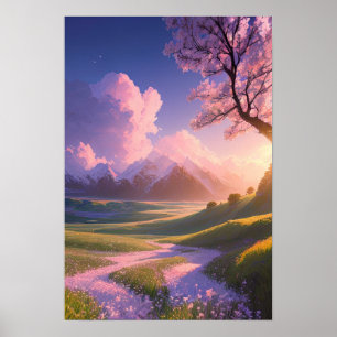 Poster Sérénade de coucher de soleil rayonnant