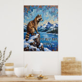 Poster Sérénade enneigée : Vue au clair de lune du Raton (Cuisine)