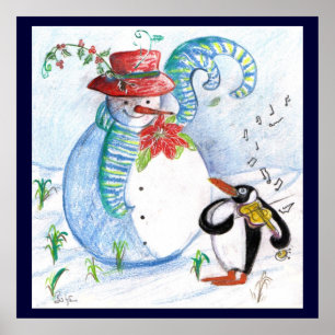 Poster SÉRÉNADE Hivernale DE BONHOMME DE NEIGE ET DE MANC