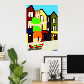 Poster Serenading Skateboard Dud Print (Bureau à domicile)