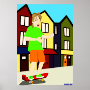 Poster Serenading Skateboard Dud Print