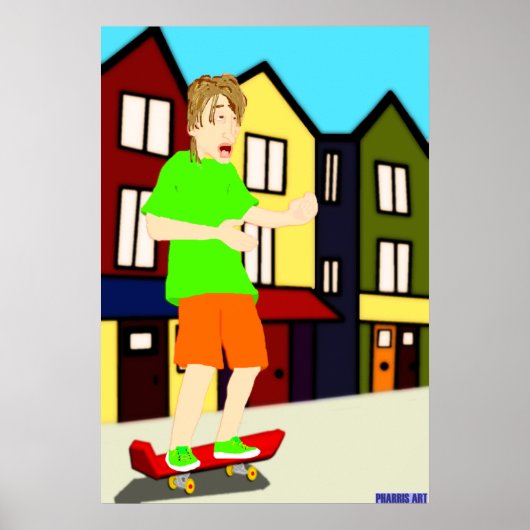 Poster Serenading Skateboard Dud Print (Devant)