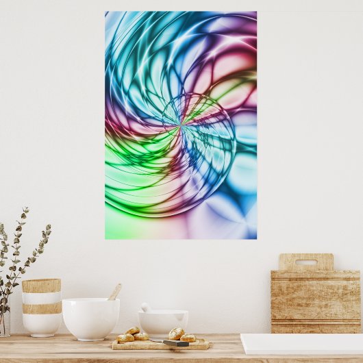 Poster Serendipité | Multicolor Fractal Art (Cuisine)