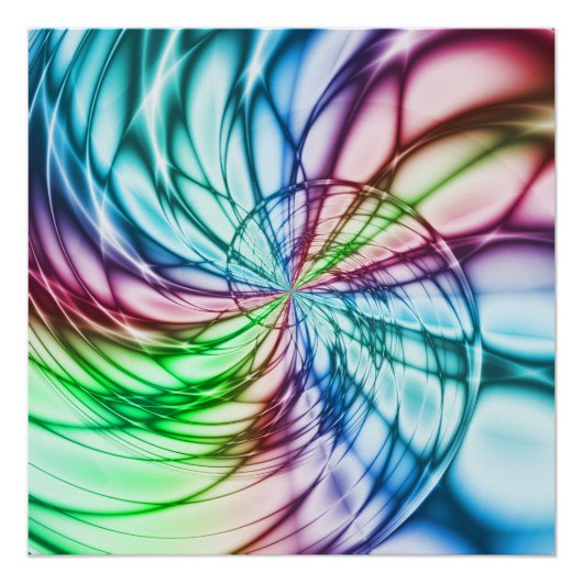 Poster Serendipité | Multicolor Fractal Art (Devant)