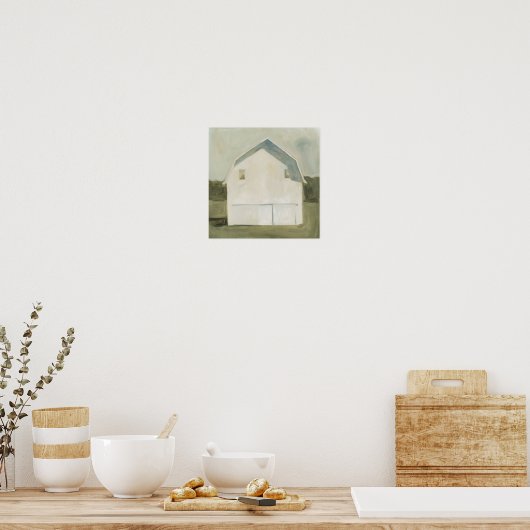Poster Serene Barn - Blanc (Cuisine)