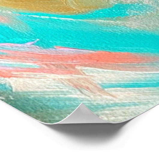 Poster Serene Beachy peinture Abstraite Imprimer (Coin)