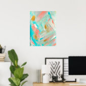 Poster Serene Beachy peinture Abstraite Imprimer (Bureau à domicile)
